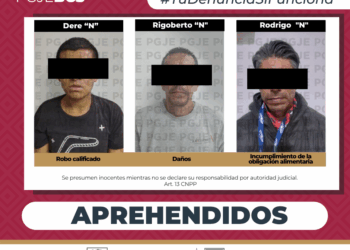 APREHENDE PGJE A 3 PERSONAS IMPUTADAS POR DIVERSOS DELITOS