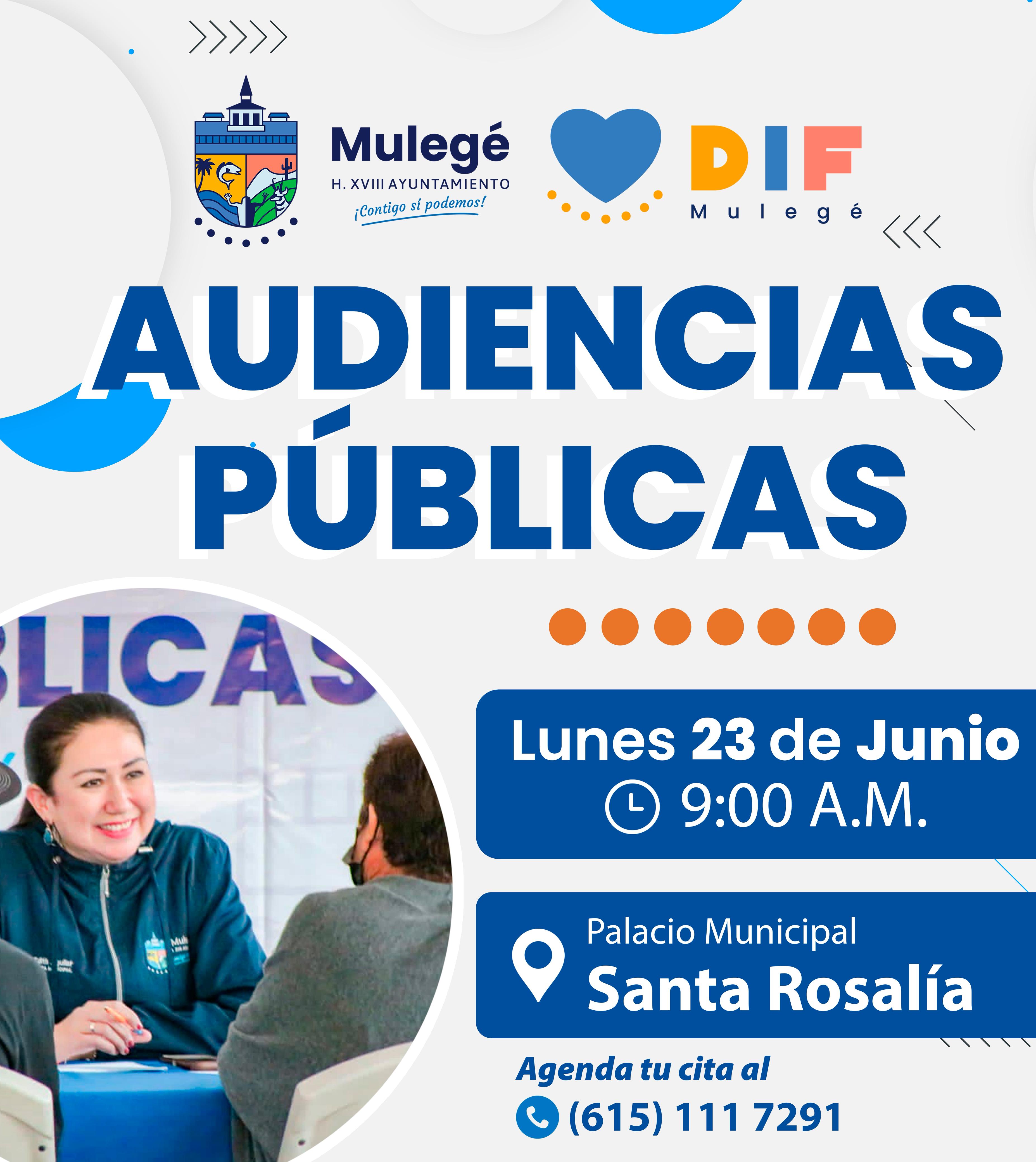 EL H. XVIII AYUNTAMIENTO DE MULEGÉ INVITA A LAS AUDIENCIAS PÚBLICAS EN SANTA ROSALÍA