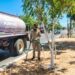 Destinan 250 mil litros de agua tratada para el riego y mantenimiento de espacios públicos