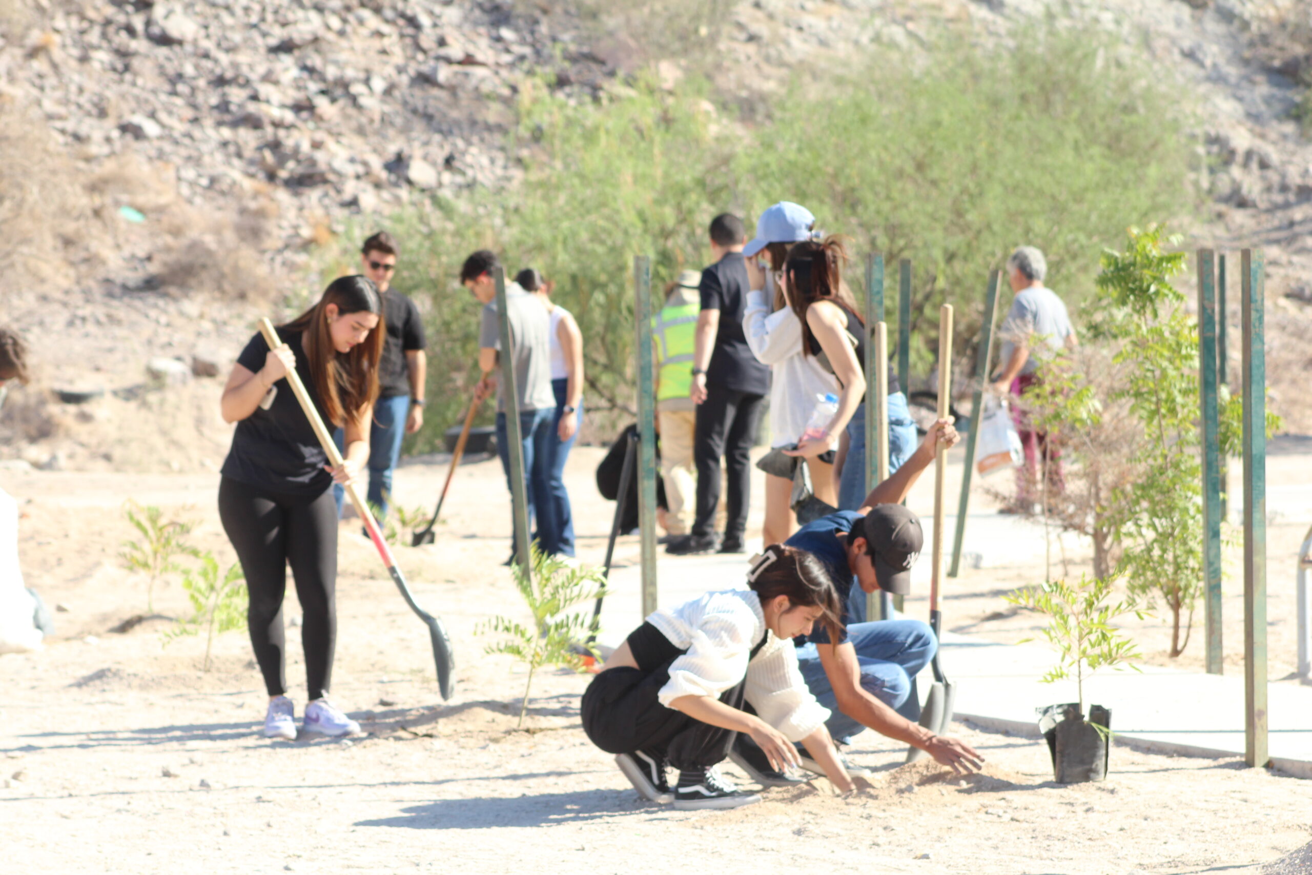 Alumnos y padres de familia se suman a las jornadas de reforestación