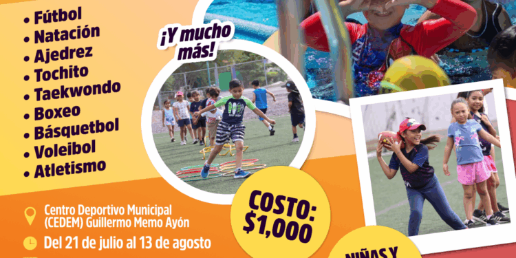Invitan a niñas y niños a los cursos de verano con actividades deportivas