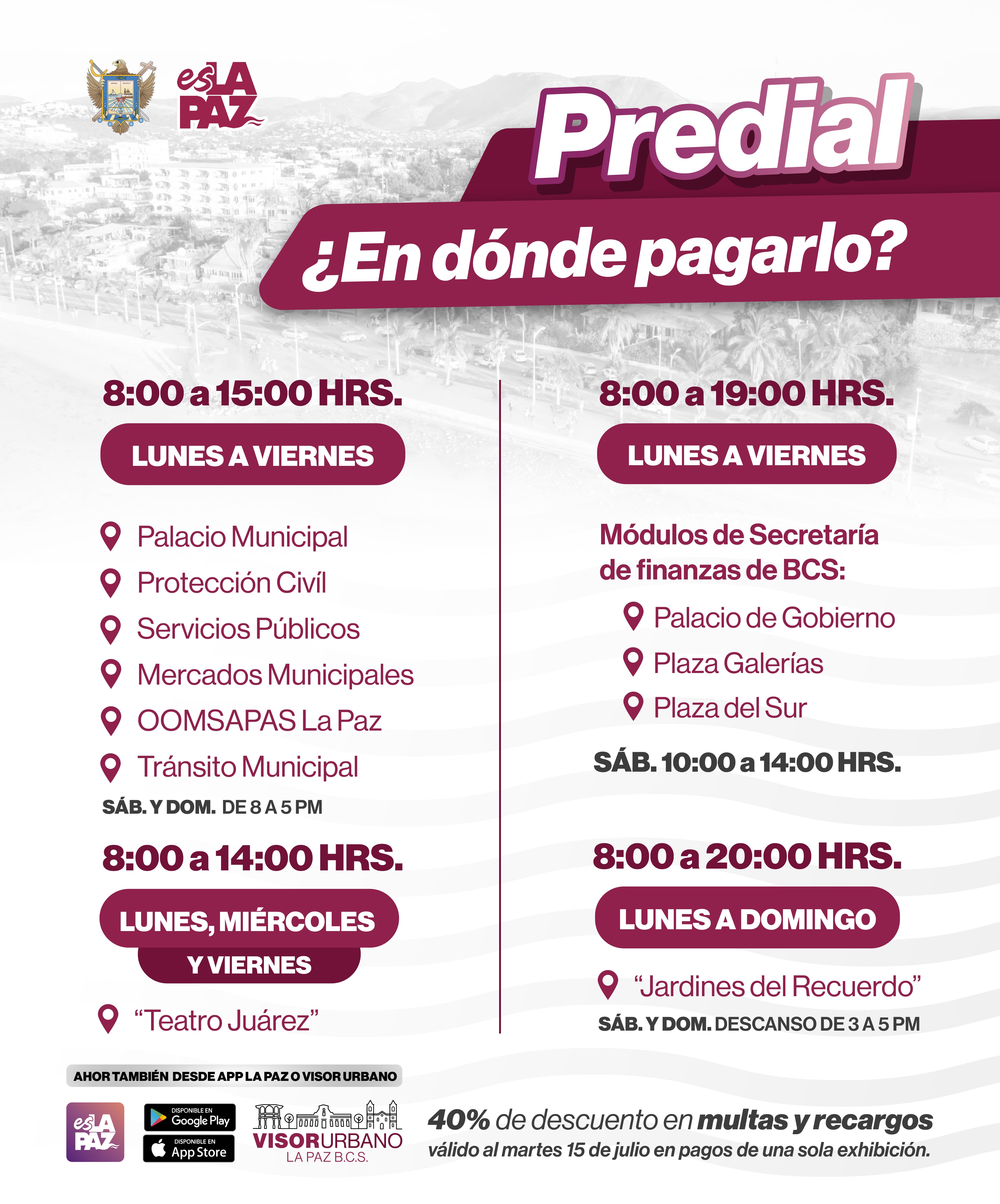 Tesorería Municipal pone más de 20 cajas recaudadoras a disposición de los contribuyentes