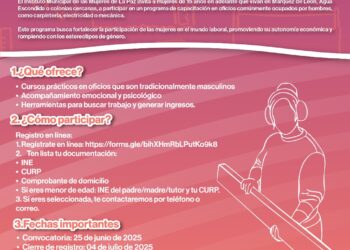 Lanza IMM de La Paz convocatoria para capacitación en oficios sin estereotipo