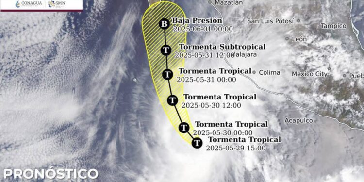 Tormenta Tropical Alvin se fortalece: Protección Civil Los Cabos activa vigilancia permanente