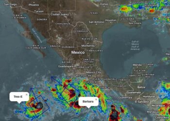 Avanzan en el pacífico la tormenta tropical Bárbara y la depresión Tres-E