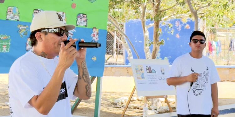 Realizan presentación de rap con mensaje positivo en la subdelegación de Caduaño