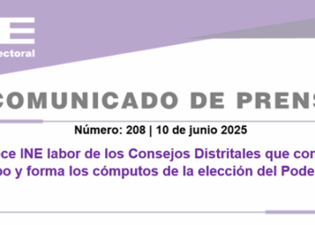 Reconoce INE labor de los Consejos Distritales que concluyeron en tiempo y forma los cómputos de la elección del Poder Judicial