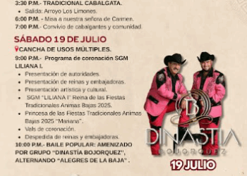 Anuncian programa oficial de las Fiestas Tradicionales Ánimas Bajas 2025