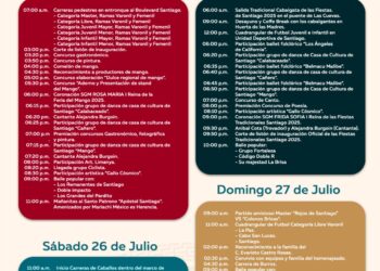 Todo listo para el arranque de las Fiestas Tradicionales Santiago 2025