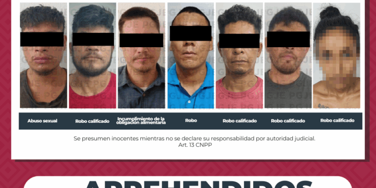 APREHENDE PGJE A 7 PERSONAS EN LOS CABOS, LA PAZ Y MULEGÉ