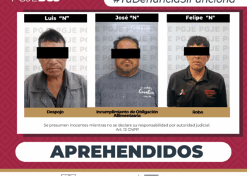 CUMPLIMENTA PGJE ÓRDENES DE APREHENSIÓN POR DELITOS INCUMPLIMIENTO DE LA OBLIGACIÓN ALIMENTARIA DESPOJO  Y ROBO CALIFICADO