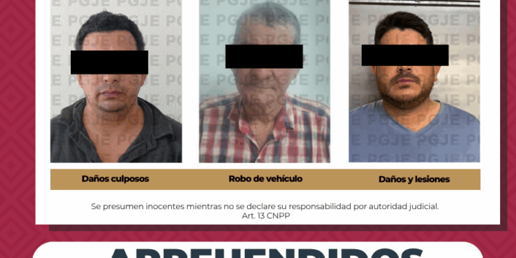 APREHENDE PGJE A 3 PERSONAS IMPUTADAS POR DIVERSOS DELITOS