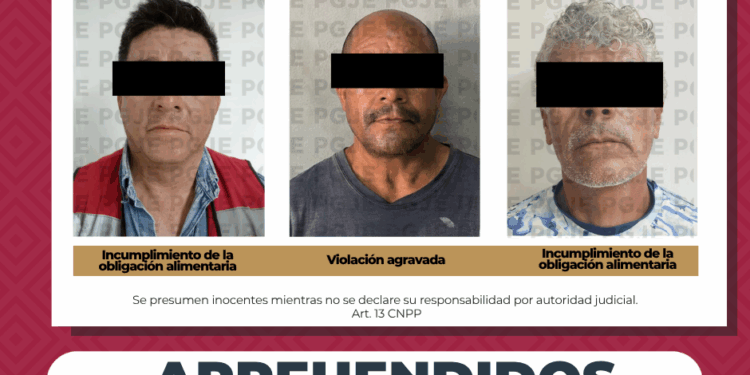 CUMPLIMENTA PGJE TRES ÓRDENES DE APREHENSIÓN POR DELITOS CONTRA LA LIBERTAD SEXUAL Y LA FAMILIA  