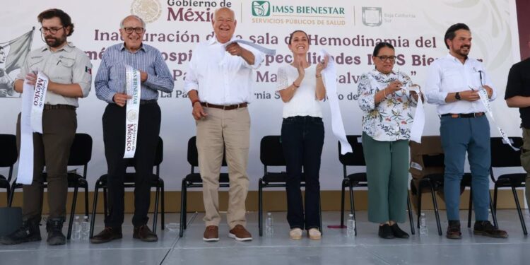 Inaugura presidenta Claudia Sheinbaum sala de hemodinamia en BCS
