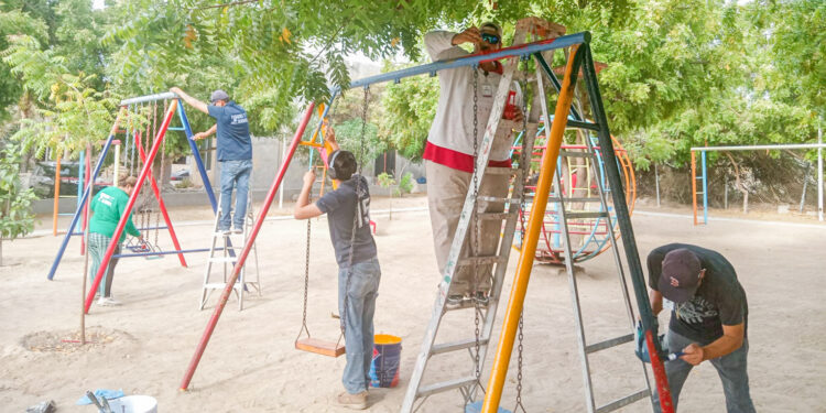 Servicios Públicos Municipales realiza el mantenimiento de 10 parques y espacios públicos