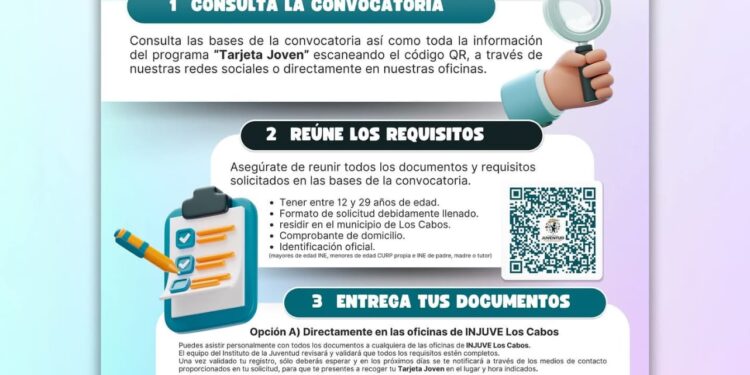 Juventudes de Los Cabos pueden obtener beneficios en educación, cultura y salud con la “Tarjeta Joven”