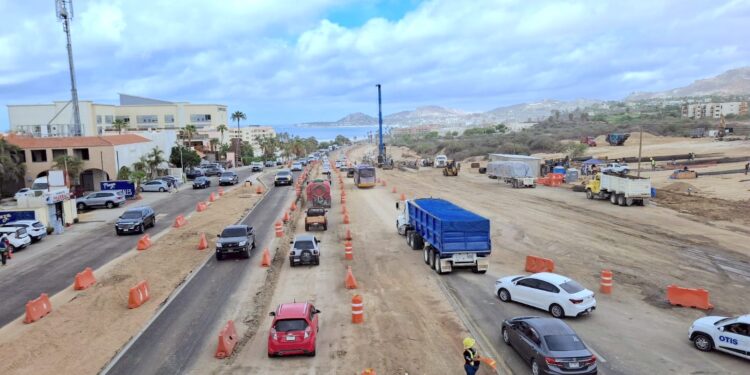 Reanudan circulación vehicular en glorieta Fonatur, sentido San José del Cabo–Cabo San Lucas