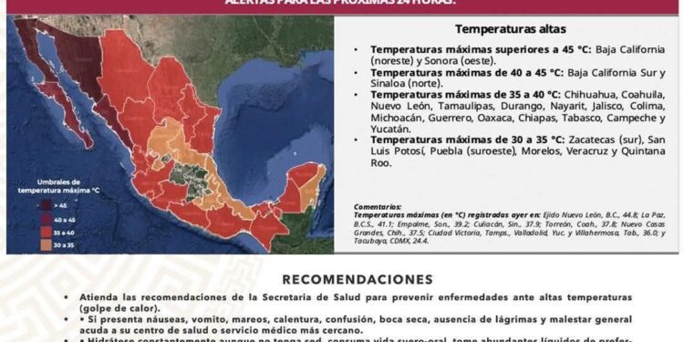 Prevén temperaturas superiores a los 40 °C en Los Cabos; llaman a reforzar medidas preventivas 