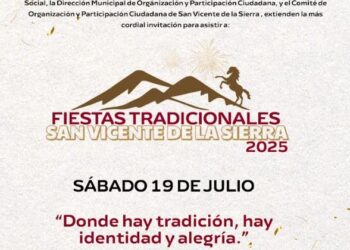 Anuncian programa de actividades para las Fiestas Tradicionales San Vicente de la Sierra 2025