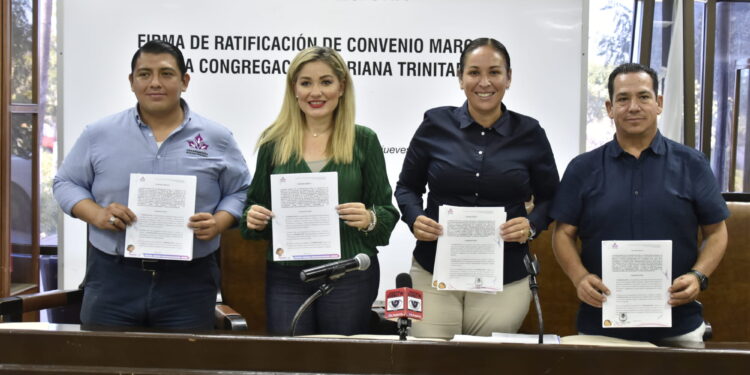 Firman legisladoras convenio con la Congregación “Mariana Trinitaria”