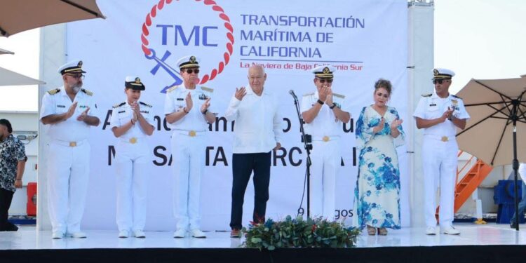 Abanderamiento del buque “Santa Marcela II” refuerza la conectividad y el desarrollo marítimo de BCS