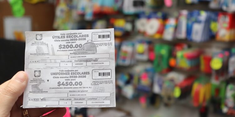 A partir del 1 de septiembre, se entregarán vales escolares para el ciclo 2025-2026