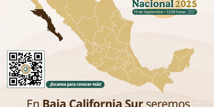 Invita gobierno de Baja California Sur a participar en el Segundo Simulacro Nacional de Protección Civil 