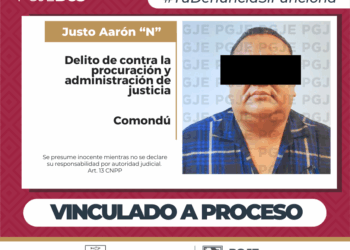 OBTIENE PGJE VINCULACIÓN A PROCESO CONTRA IMPUTADO EN COMONDÚ POR DELITO CONTRA LA PROCURACIÓN Y ADMINISTRACIÓN DE JUSTICIA 