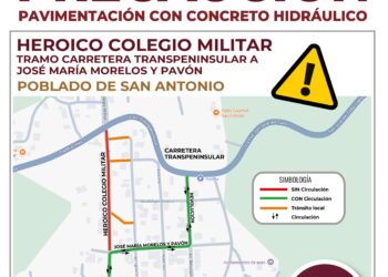 Arranca la pavimentación de la calle Heroico Colegio Militar en San Antonio