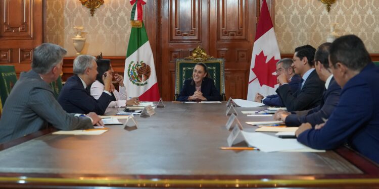 Claudia Sheinbaum consolida lazos con Canadá en histórica reunión en Palacio Nacional