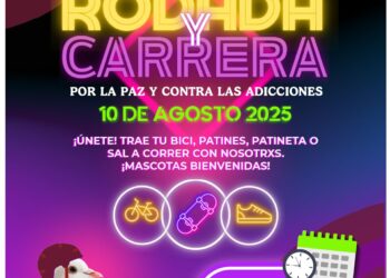 Invitan a participar en la Rodada y Carrera por la Paz y contra las Adicciones