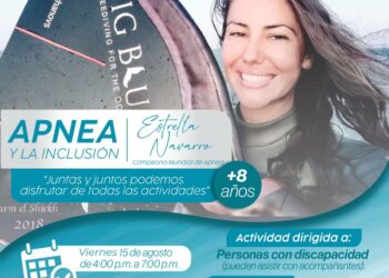 Invitan a la actividad “Apnea y la Inclusión” con la campeona mundial Estrella Navarro