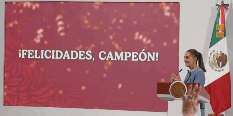 PRESIDENTA CLAUDIA SHEINBAUM RECONOCE A OSMAR OLVERA TRAS GANAR ORO EN SINGAPUR