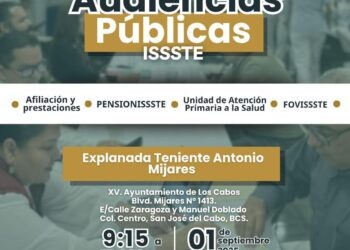 Realizará Ayuntamiento de Los Cabos e ISSSTE audiencia pública este 01 de septiembre 