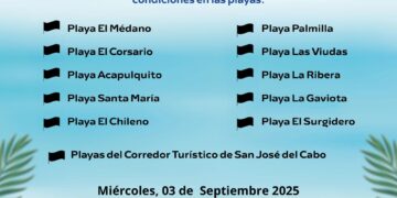 Colocan bandera negra en playas de Los Cabos ante el paso del huracán “Lorena”