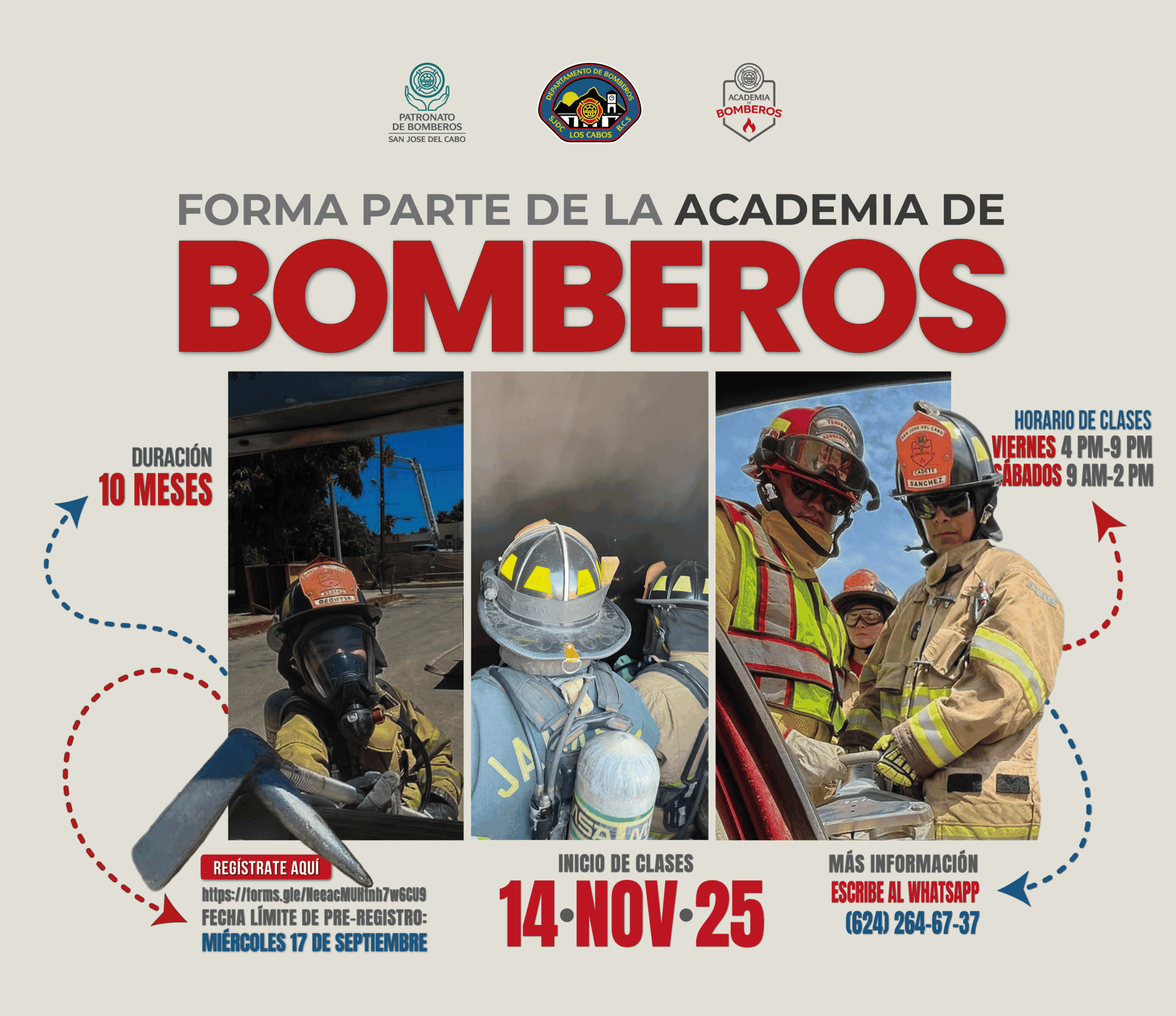 Lanzan convocatoria para integrar la Séptima Generación de la Academia de Bomberos de San José del Cabo