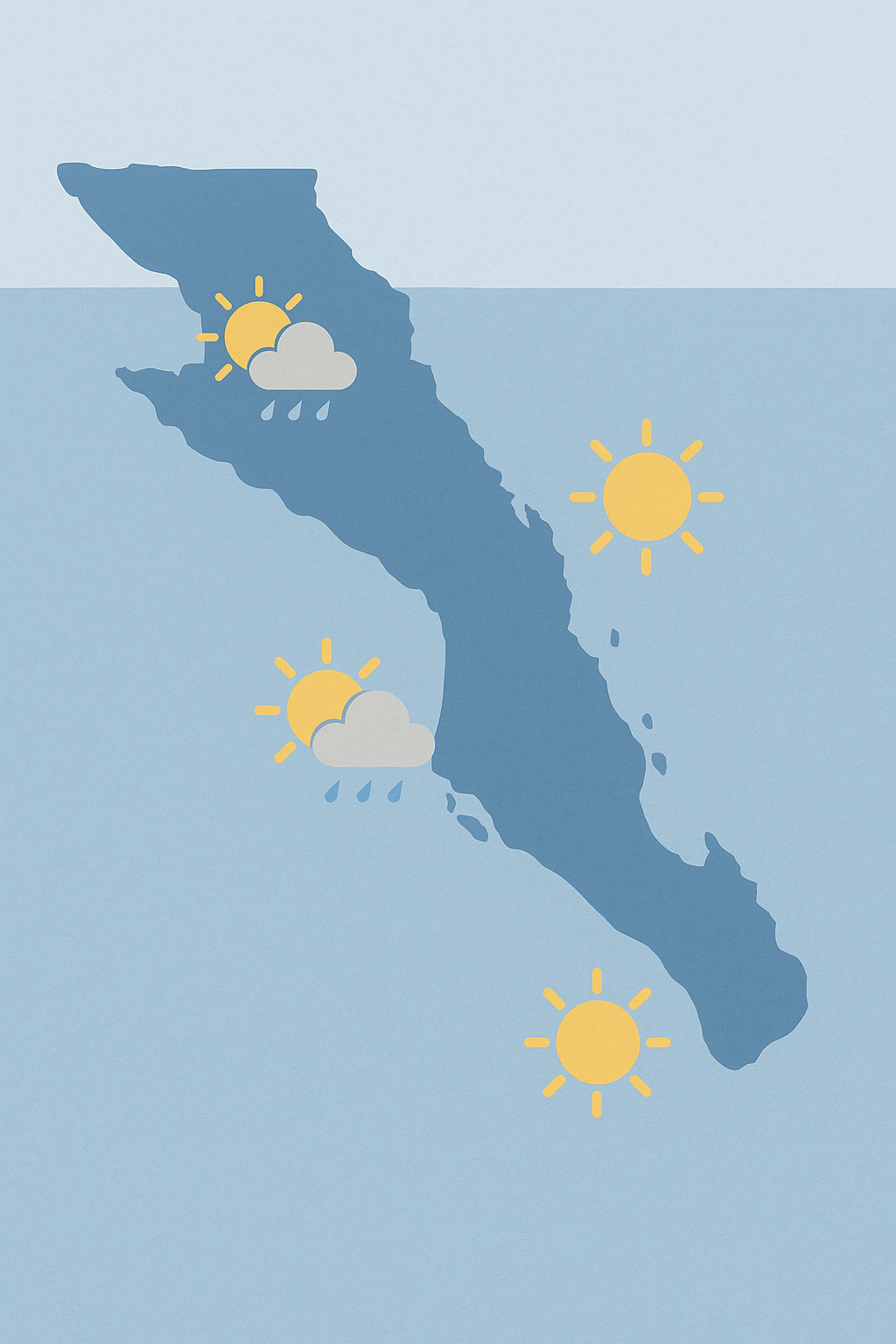 🌦️ Clima en Baja California Sur: lluvias dispersas y calor intenso este 17 de septiembre 🌦️