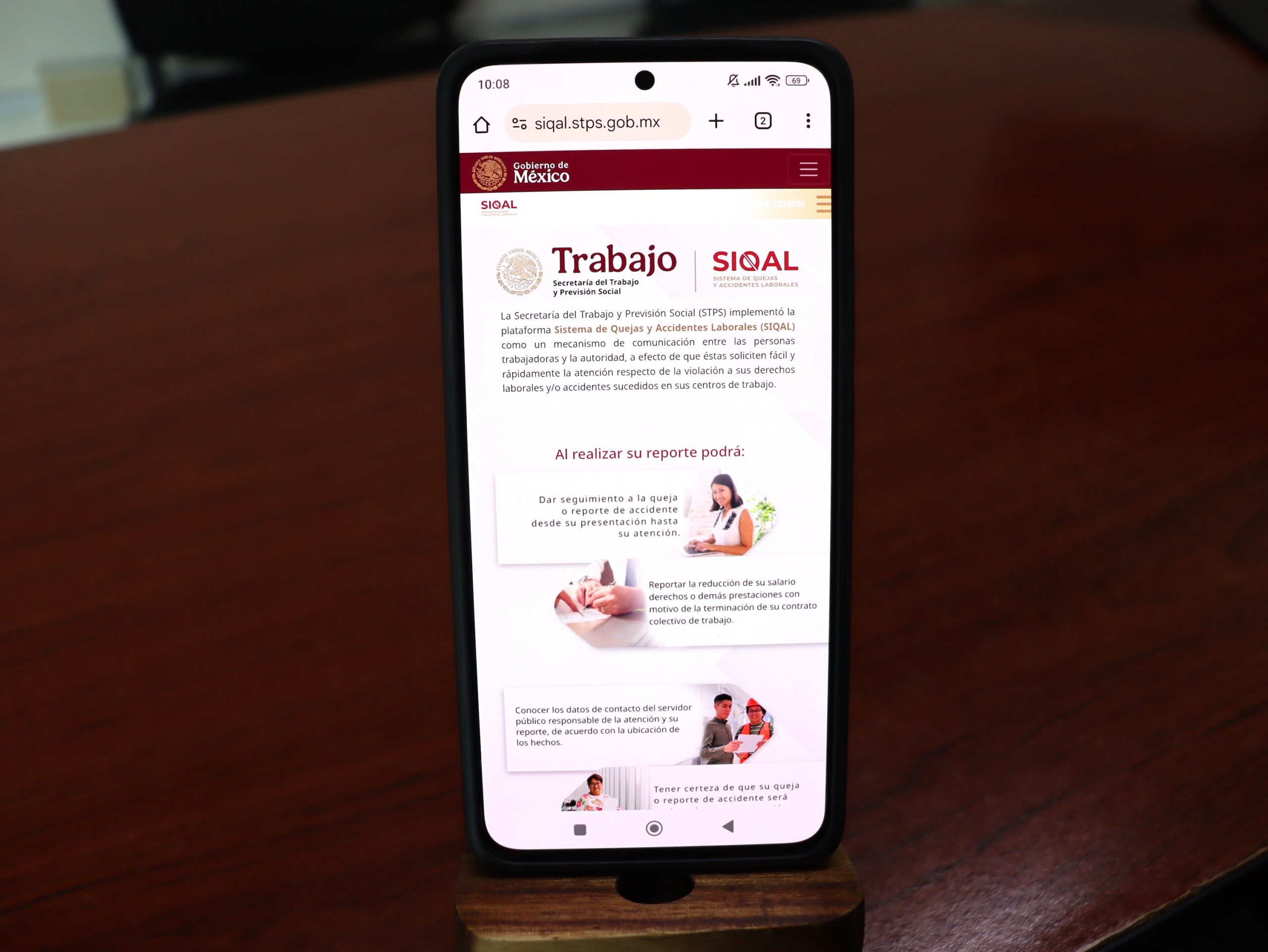 Presenta STByDS el Sistema de Quejas y Accidentes Laborales en BCS