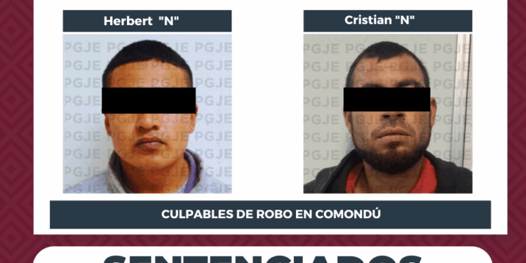 ACEPTAN HABER COMETIDO EL ROBO Y RECIBEN SENTENCIA DE 3 AÑOS 4 MESES DE PRISIÓN EN COMONDÚ