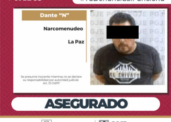 DETIENE PGJE A UN HOMBRE POR MIL 600 DOSIS DE MARIHUANA EN LA COLONIA VICENTE GUERRERO EN LA PAZ 