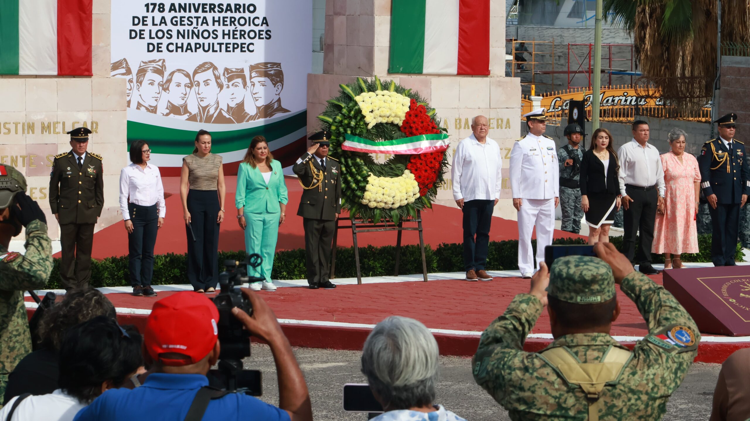 Encabeza Víctor Castro, ceremonia por el 178 aniversario de la Gesta Heroica de los Niños Héroes de Chapultepec