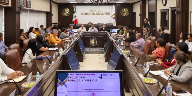 Encabeza Saúl González, sesión del Subcomité Sectorial de Seguridad y Justicia de BCS 
