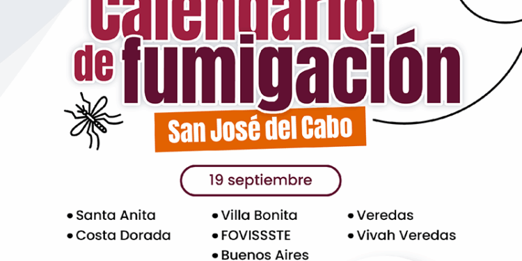 Iniciará este viernes el ciclo de fumigación contra el mosco transmisor del dengue en Los Cabos