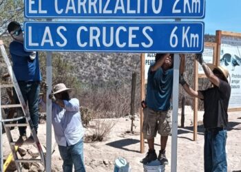 Inicia colocación de señalética en el camino hacia playas El Saltito y El Carrizalito