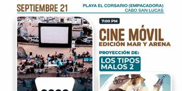 Invitan a disfrutar del domingo de cine móvil en la playa “El Corsario” en Cabo San Lucas