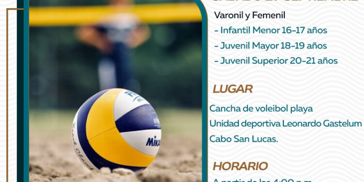 Se prepara Los Cabos para el Selectivo Municipal de Voleibol de Playa rumbo a Nacionales Conade 2026