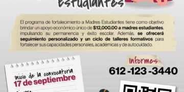 Abre IMM La Paz convocatoria para apoyar a madres estudiantes con beca económica