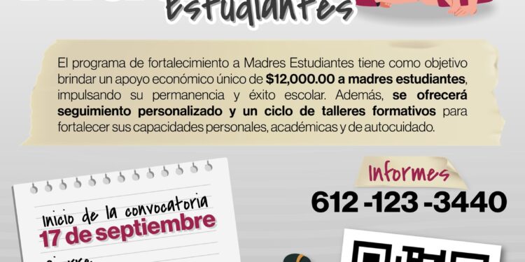Abre IMM La Paz convocatoria para apoyar a madres estudiantes con beca económica