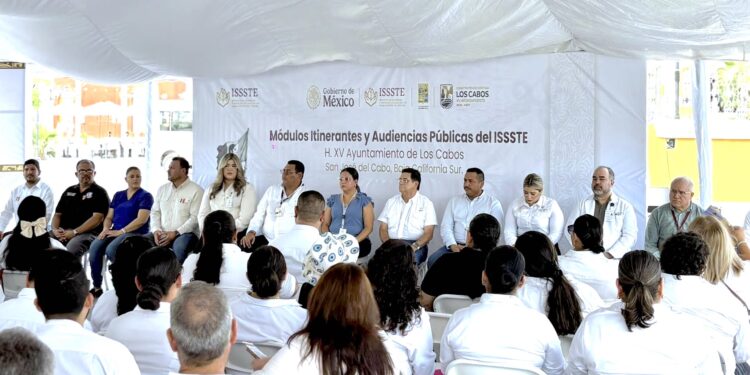 Acerca Ayuntamiento de Los Cabos e ISSSTE módulos itinerantes y audiencias públicas
