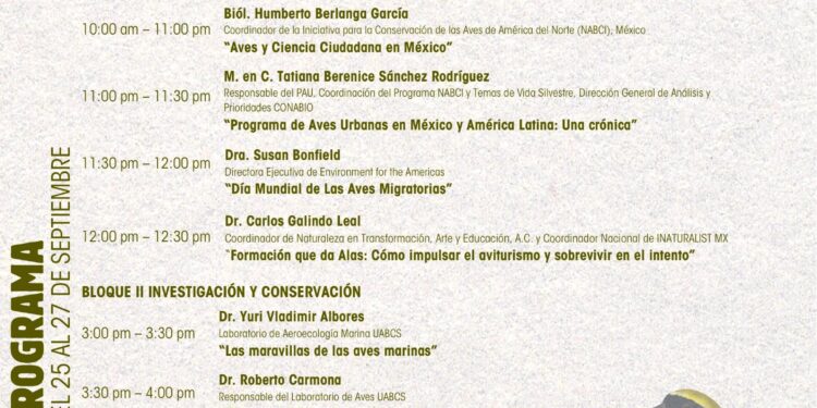 Presentan programa oficial del Primer Festival Internacional de las Aves Los Cabos 2025